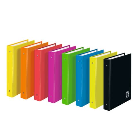 Raccoglitore ad anelli One Color 4 anelli Ø 30 mm - formato A4 colori assortiti - 2400